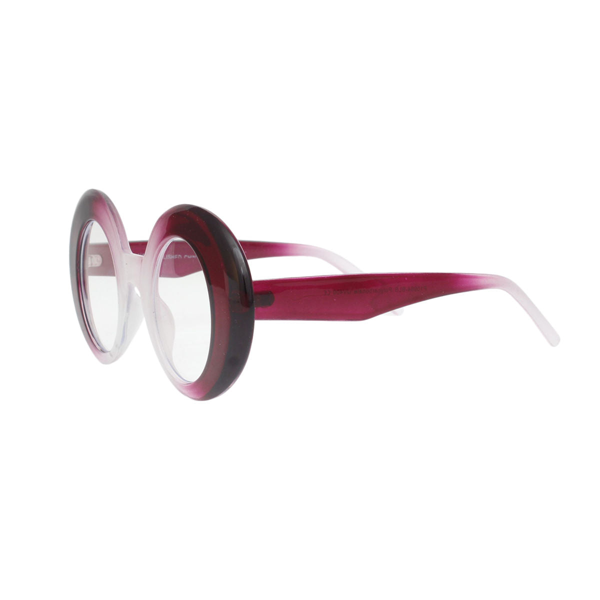 Women’s Round Retro Glasses Fuschia Stylish Eyewear