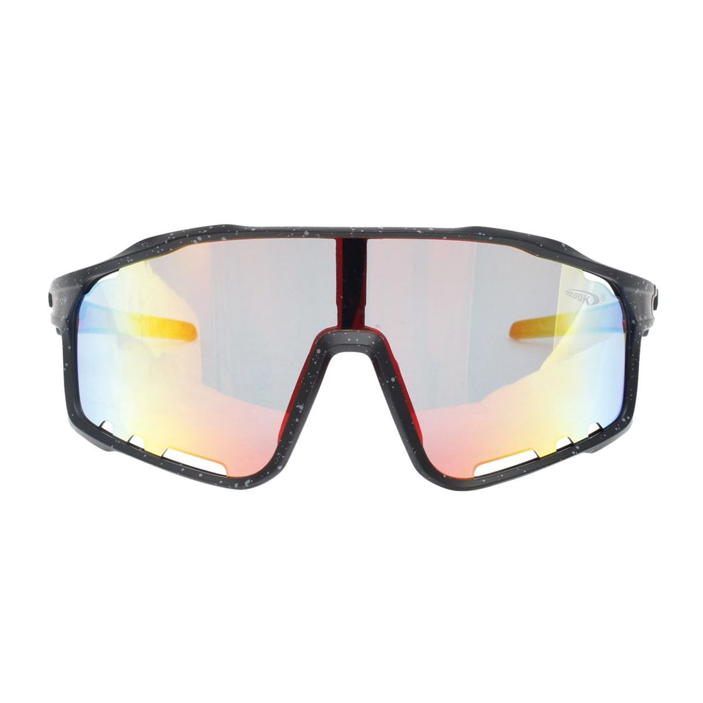 Sport Sunglasses Red Splatter Mirror Stylish Eyewear