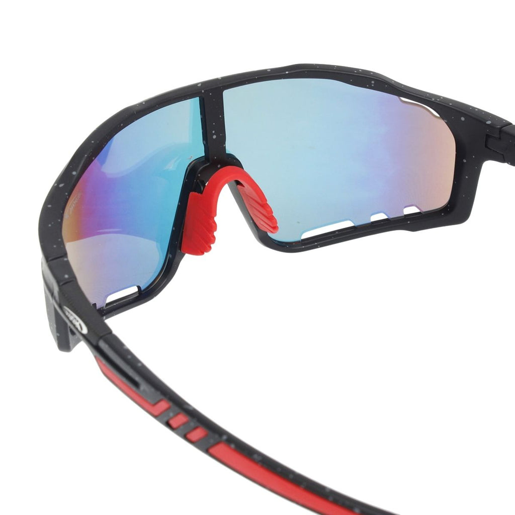 Sport Sunglasses Red Splatter Mirror Stylish Eyewear