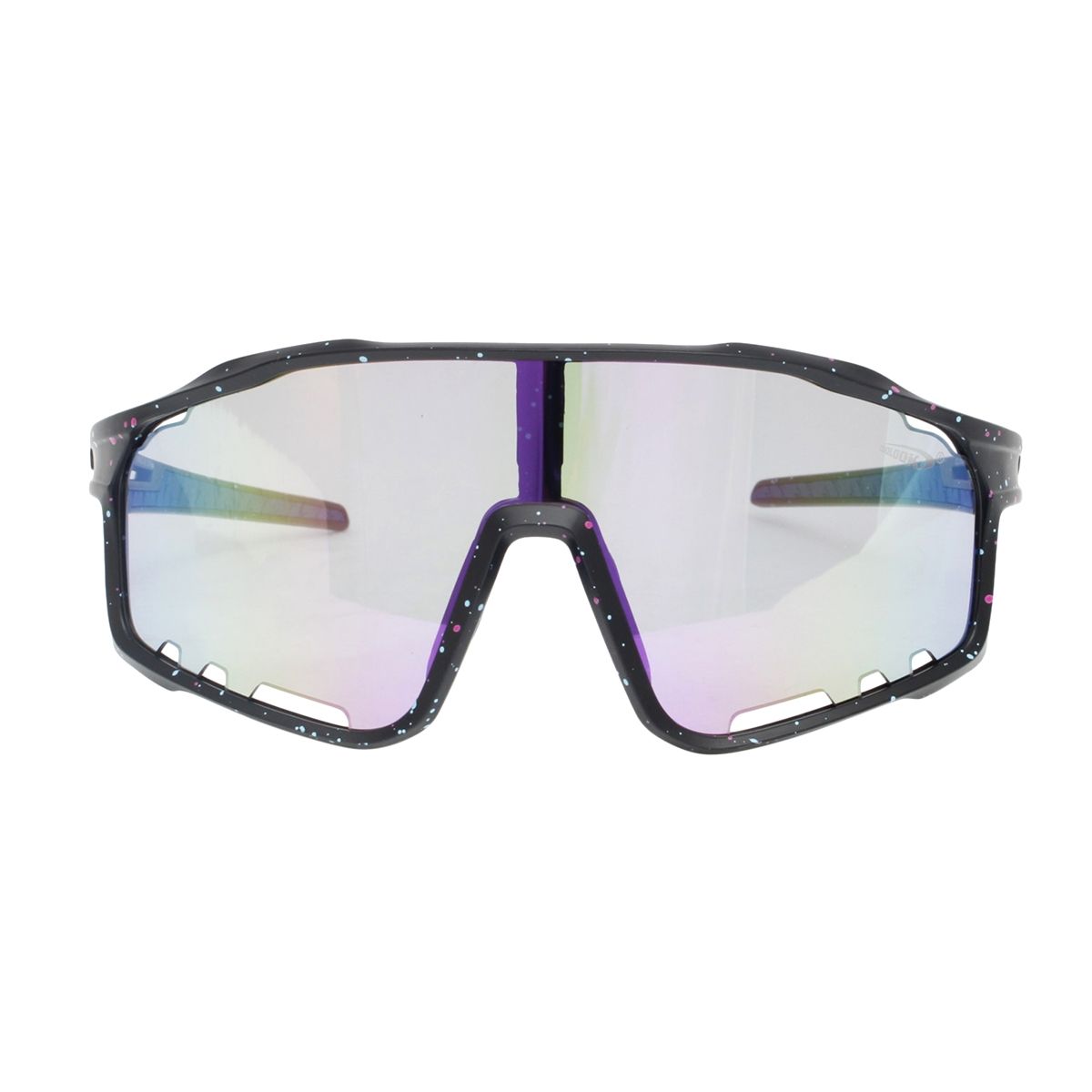 Sunglasses Royal Blue Splatter Mirror Stylish Eyewear