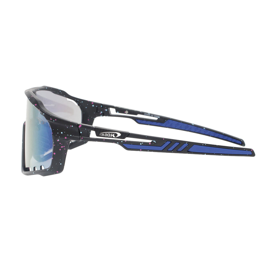 Sunglasses Royal Blue Splatter Mirror Stylish Eyewear