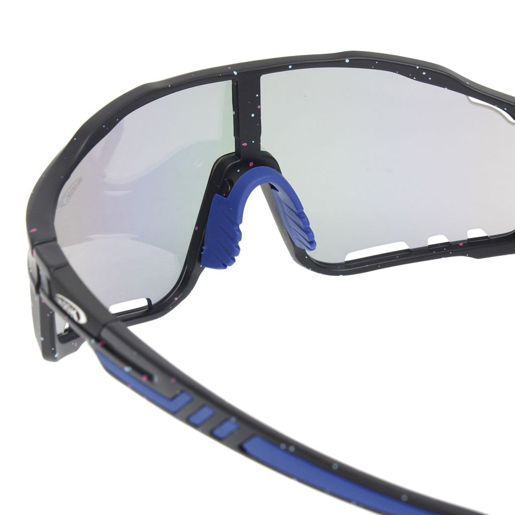 Sunglasses Royal Blue Splatter Mirror Stylish Eyewear
