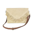 Fashion Envelope Clutch Cream Fringe Stylish Statement Accessory