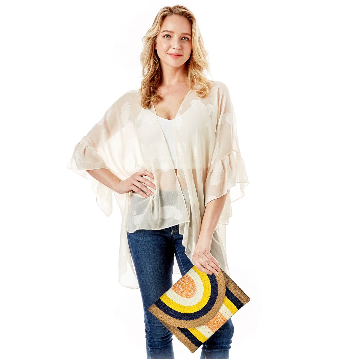 Flap Clutch with Multi Ring Pattern – Stylish Statement Accessory