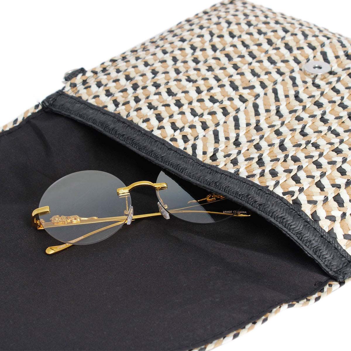 Flap Clutch Multi Color Pattern Stylish Fashion Handbag