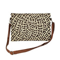 Fashion Handbag Brown Pattern Flap Clutch Stylish Chic Accessory