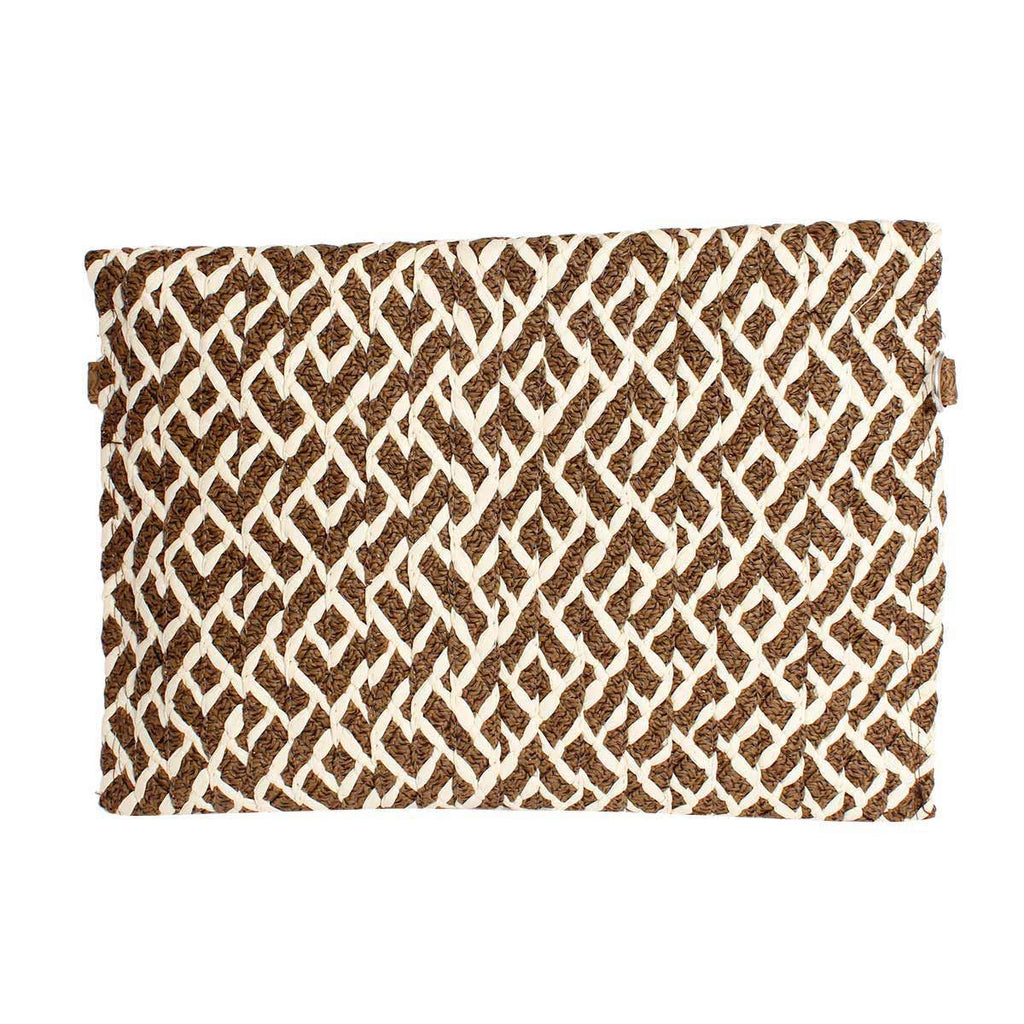 Fashion Handbag Brown Pattern Flap Clutch Stylish Chic Accessory