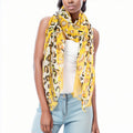 Lightweight Yellow Leopard Scarf – Trendy Fashion Accessory