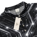 Glitched Circuitry Polo – Limited Drop – Black White Tech All-Over Print Slim Fit
