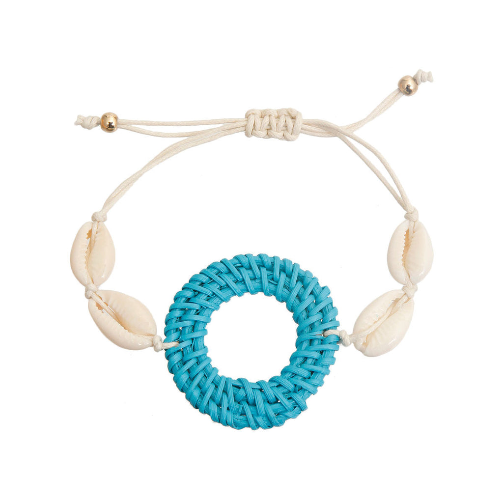 Shell Bracelet Turquoise Woven Stylish Casual Jewelry Accessory