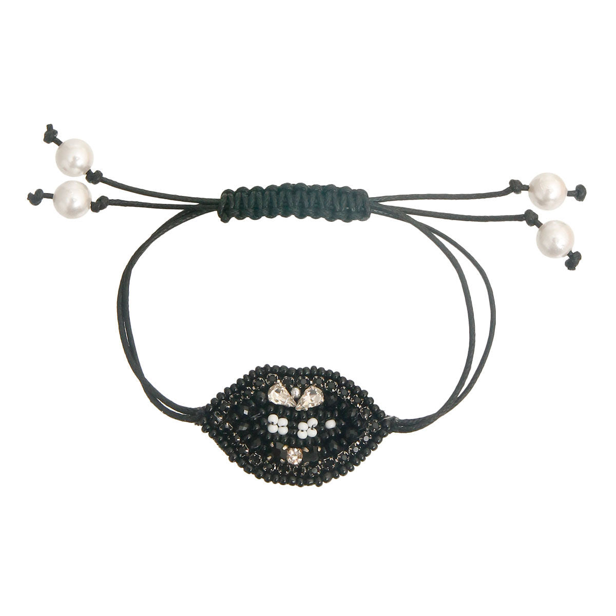 Friendship Bracelet Black Lips Trendy Stylish Jewelry Accessory