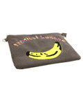 Fashion Handbag Gray Banana Clutch Stylish Chic Accessory