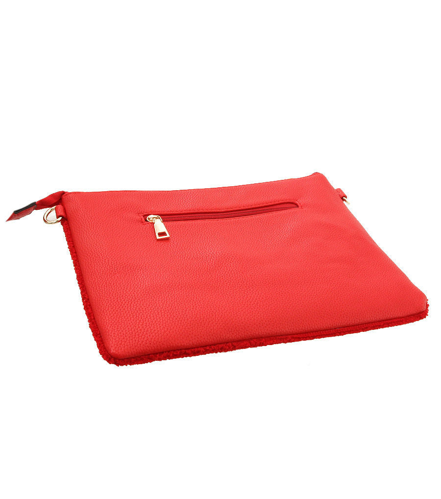 Fashion Handbag Red Banana Clutch Stylish Statement Accessory