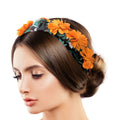 Fashion Headband Mustard Flower Fabric Stylish Accessory