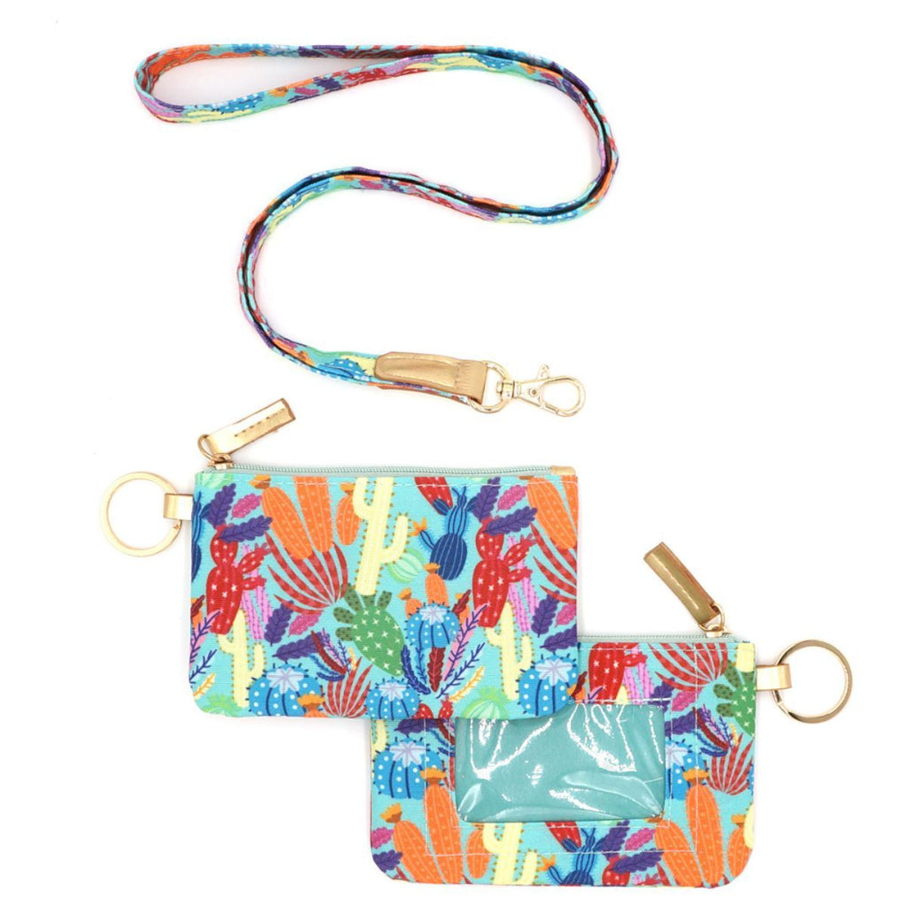 ID Wallet Colorful Cactus Trendy Fashion Accessory