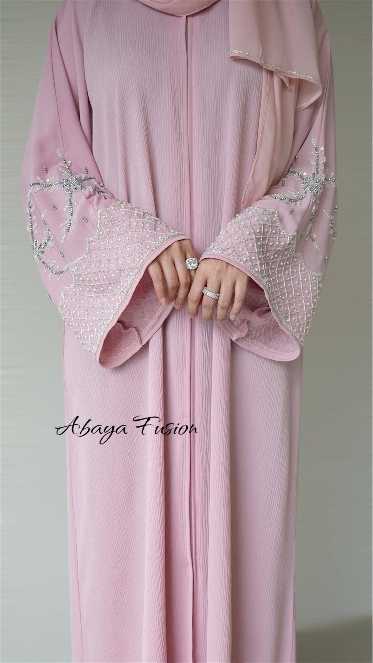 Handwork Blush Pearl abaya