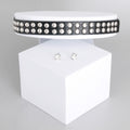 Studded Leather Choker Necklace Trendy Fashion Jewelry Accessory