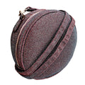 Fashion Crossbody Bag Purple Metallic Glitter Circle Stylish Chic Accessory