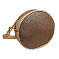 Fashion Crossbody Fanny Pack Gold Glitter Circle Stylish Accessory