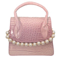 Fashion Handbag Purple Croc Flap Satchel Stylish Chic