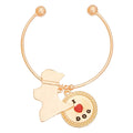 Dog Charm Bangle Bracelet Stylish Gold Pawsitively Charming Jewelry Accessory
