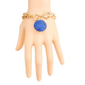 Toggle Bracelet Blue Pave Ball Stylish Fashion Jewelry Accessory