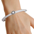 Silver Chain Bangle Half Chain Stylish Fashion Jewelry Accessory