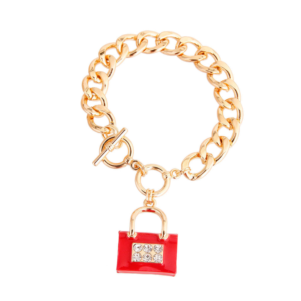 Handbag Bracelet Red Stylish Fashion Accessory