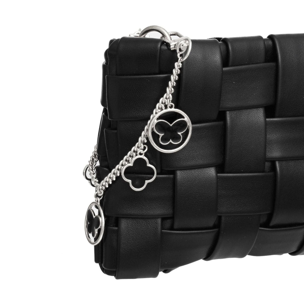 Bag Chain with Silver and Black Butterfly Detail for Women – Trendy Fashion Accessory