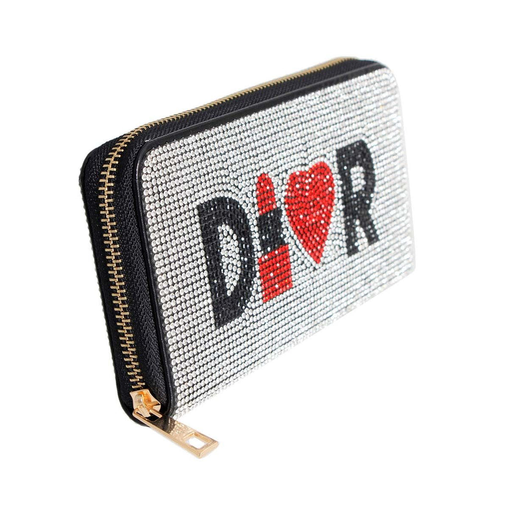 Designer Clear Stone Wallet Stylish Fashion Accessory