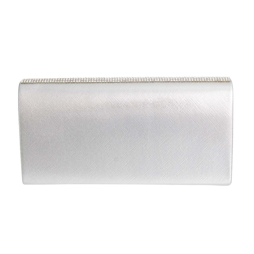 Fashion Handbag Silver Flap Clutch Designer Lipstick Stylish Chic