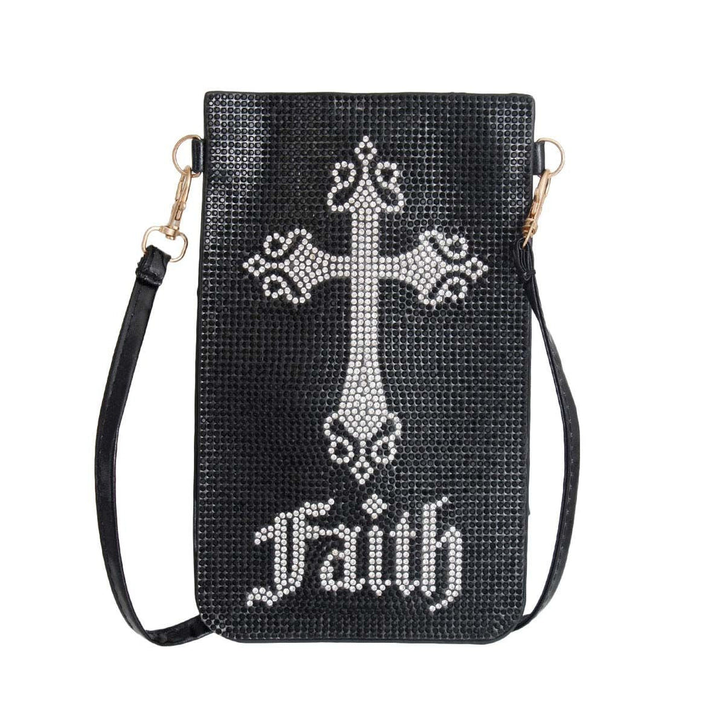 Phone Crossbody Bag with Faith Stone Accent – Stylish Casual Accessory