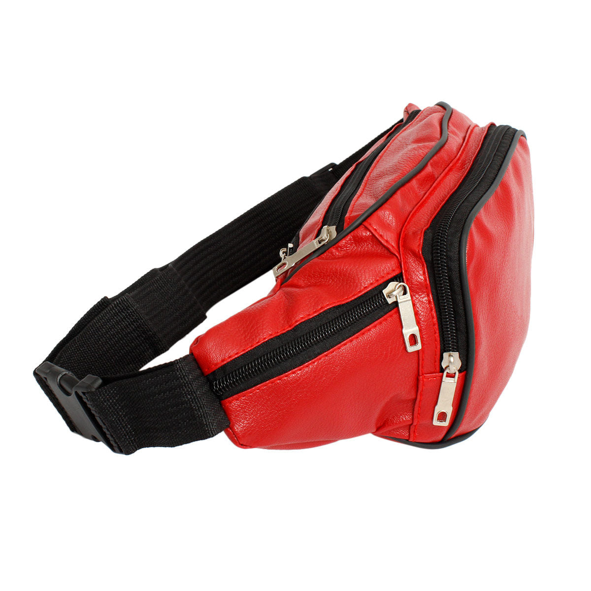 Women’s Fanny Pack 80’s Red 5-Pocket Waist Bag Stylish Casual Accessory