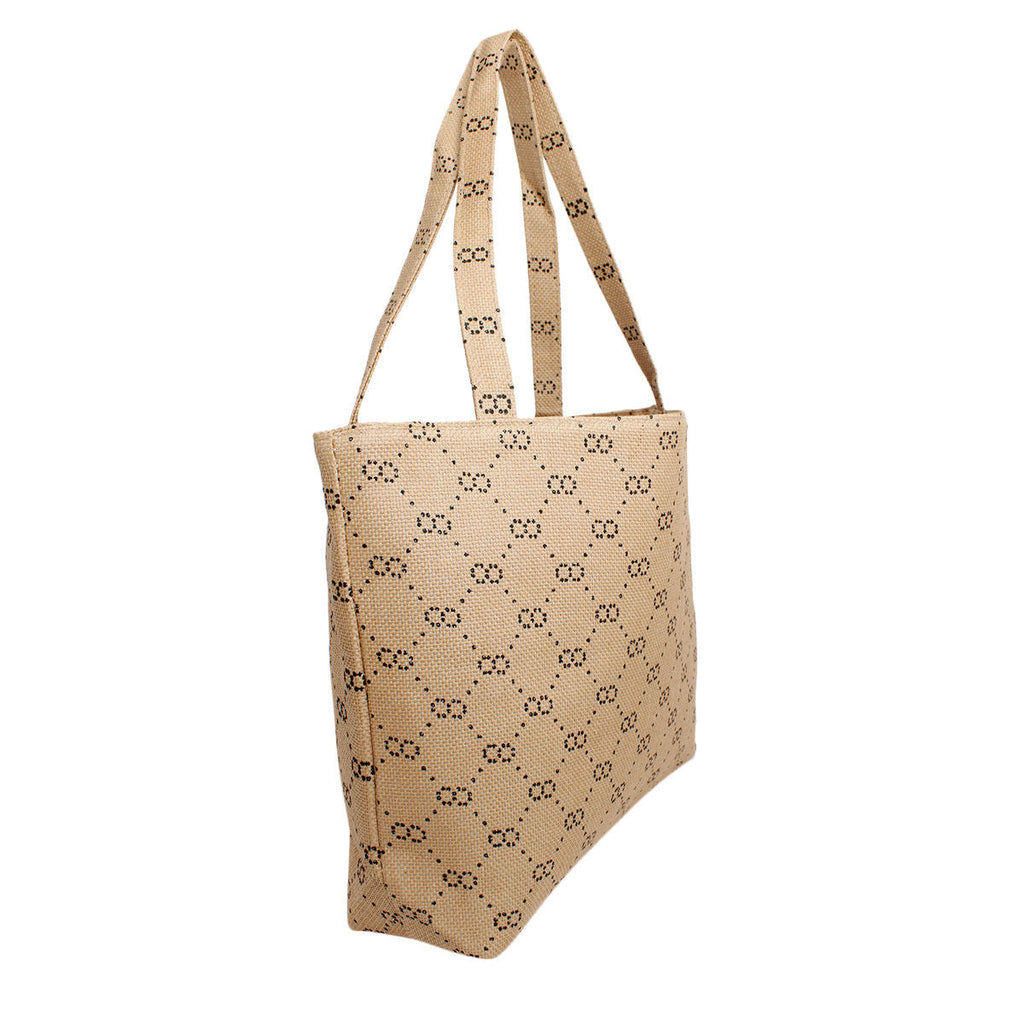 Women’s Chic Tote Bag Khaki Luxe Link Stylish Fashion Handbag
