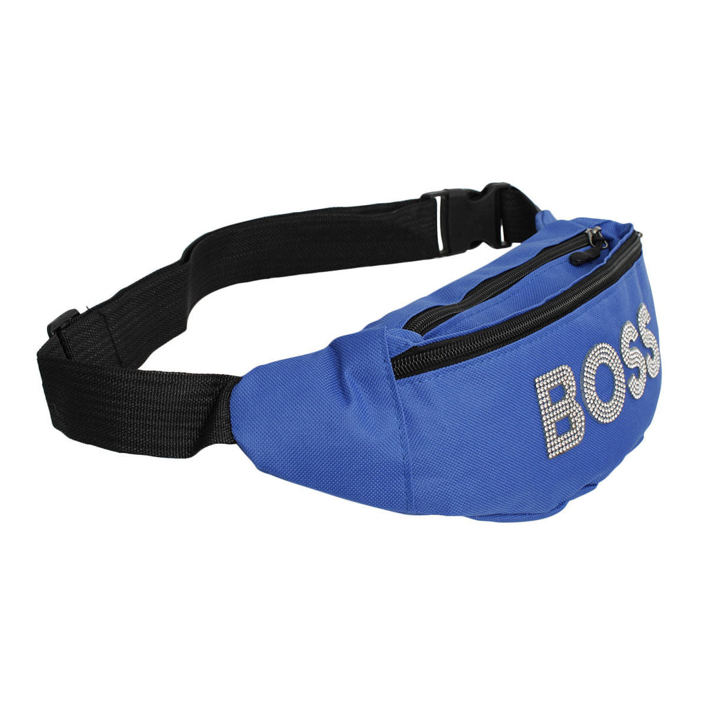 Women’s Fanny Pack Blue Rhinestone BOSS Bag Stylish Accessory