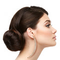 Curved Bar Earrings Gold and Clear Stylish Statement Jewelry