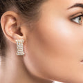 Rhinestone Stud Earrings I Initial Trendy Fashion Jewelry