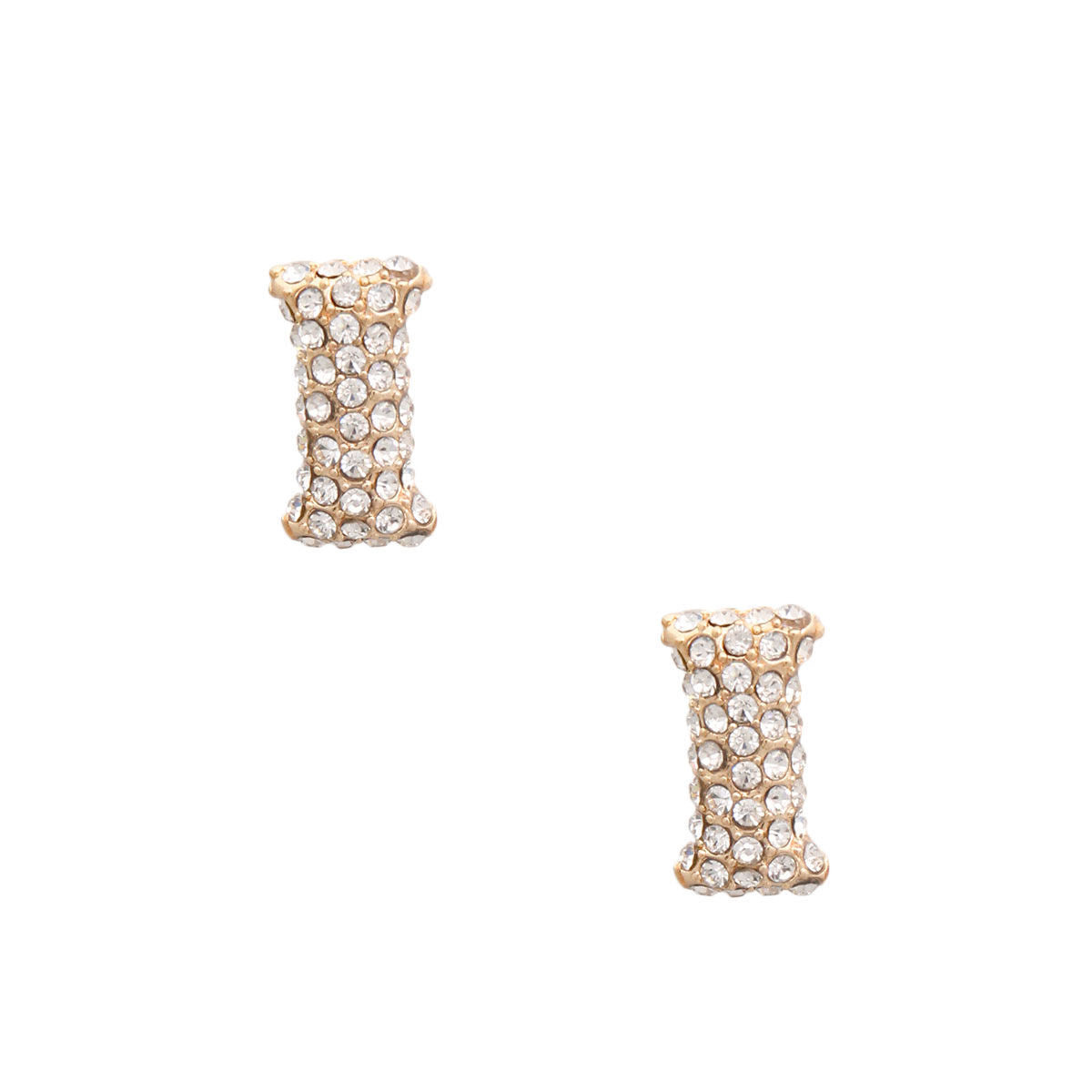 Rhinestone Stud Earrings I Initial Trendy Fashion Jewelry