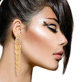 Statement Gold Dangling Snake Earrings – Trendy Fashion Jewelry Accessory