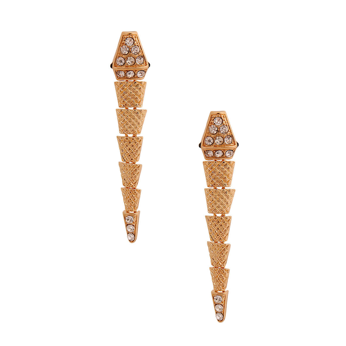 Statement Gold Dangling Snake Earrings – Trendy Fashion Jewelry Accessory