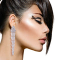Dangling Silver Snake Earrings Stylish Statement Jewelry