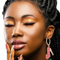 Statement Pink High Heel Hoop Earrings