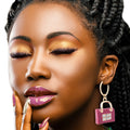 Fashion Hoop Earrings Pink Boutique Stylish Statement Jewelry