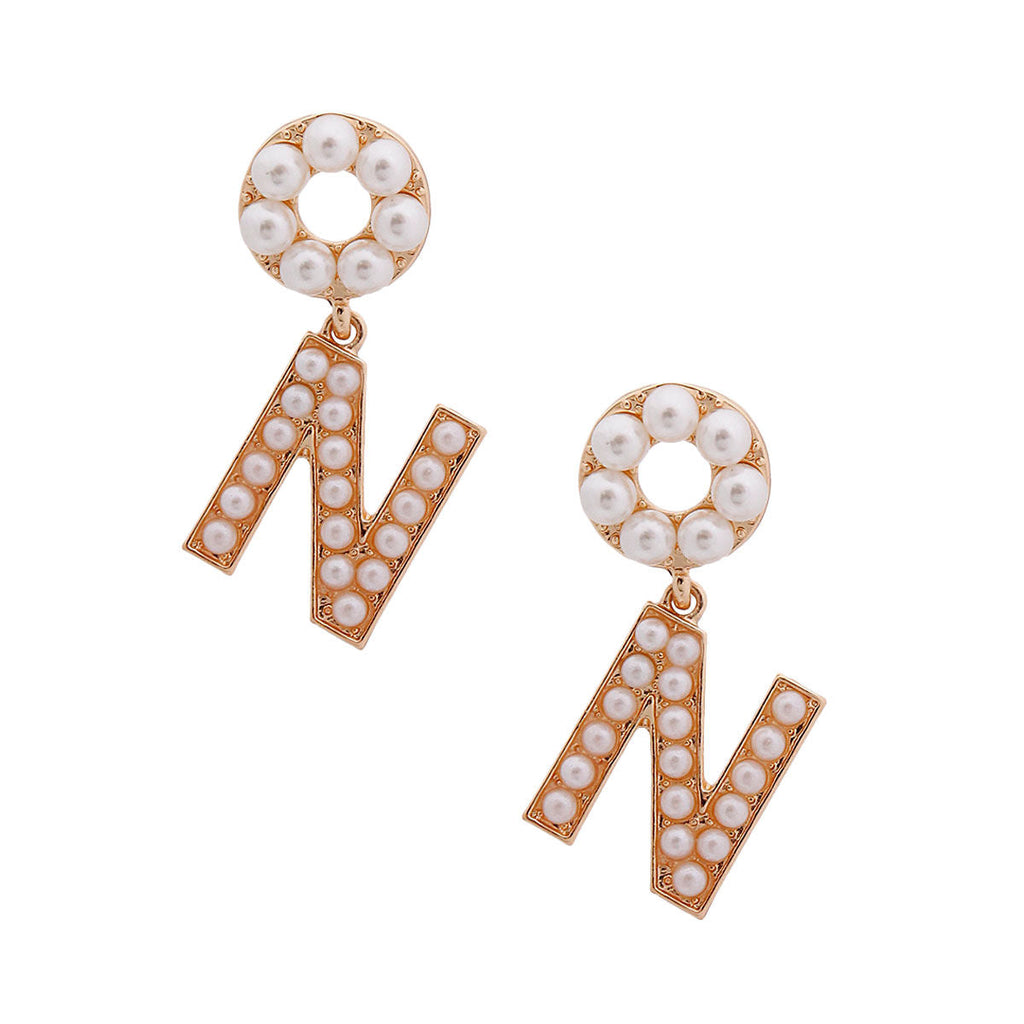Dangling N Earrings Creamy Comfort Stylish Fashion Jewelry Accessory