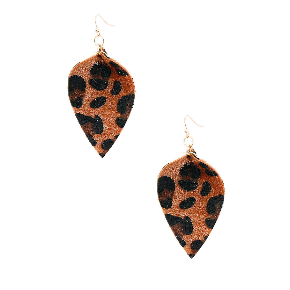 Leaf Earrings Small Leopard Fur Stylish Statement Jewelry