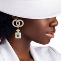 Fashion Earrings Gold Infinity Perfume Charm Stylish Statement Jewelry