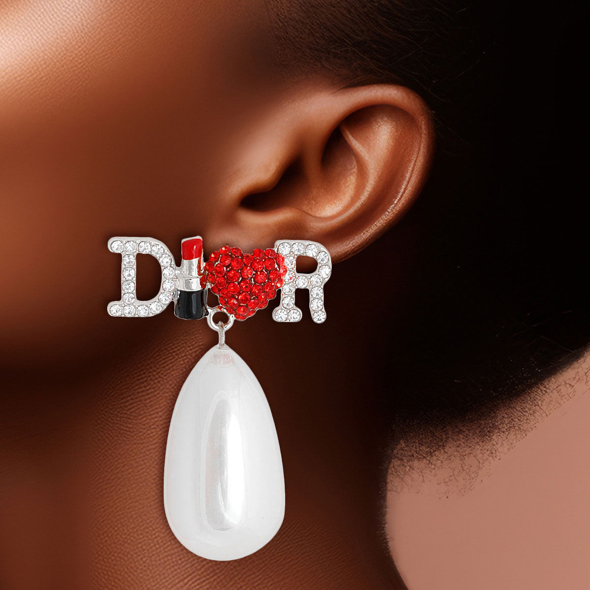 Pearl Dangle Earrings White Elegant Statement Jewelry