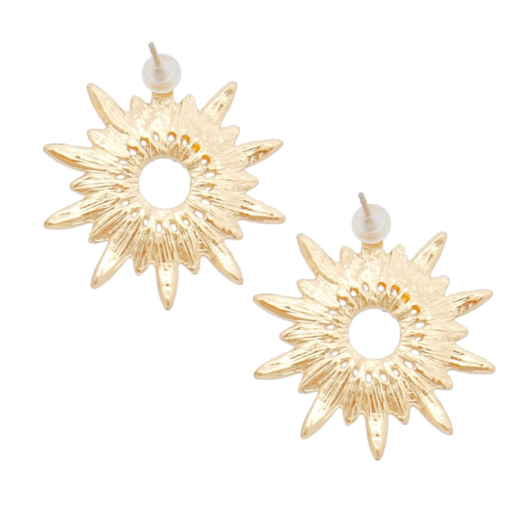 Women’s Gold Celestial Star Stud Earrings Stylish Fashion Jewelry