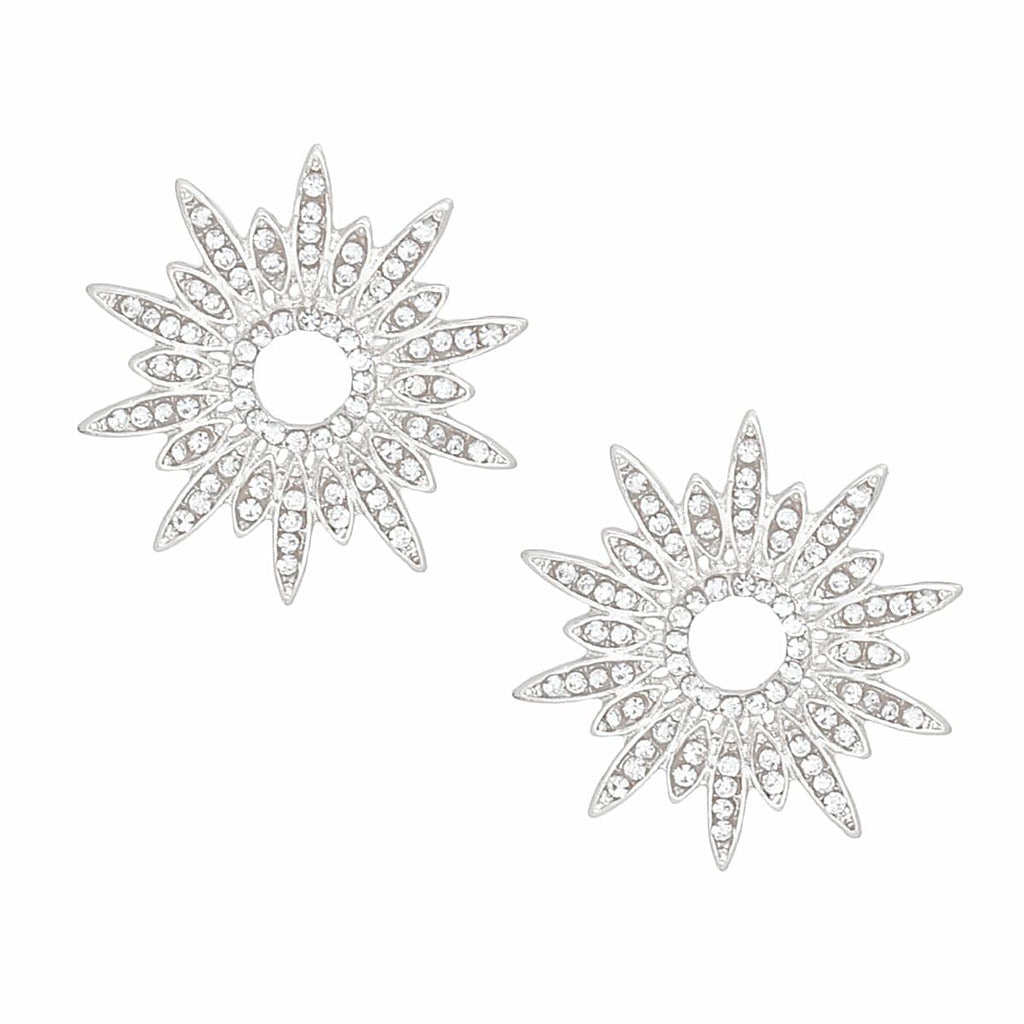 Silver Celestial Star Stud Earrings for Women – Stylish Fashion Jewelry