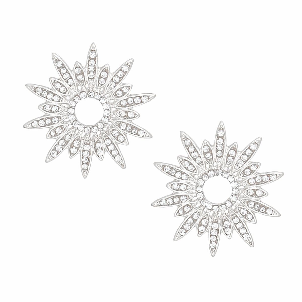 Silver Celestial Star Stud Earrings for Women – Stylish Fashion Jewelry
